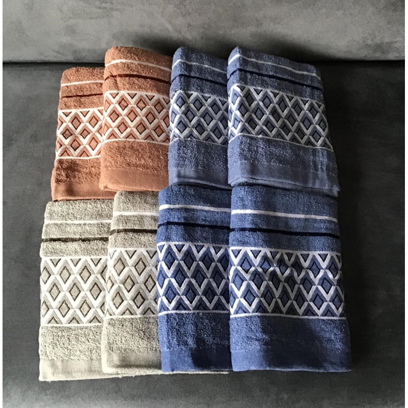 Komplet 8szt Ręczników Frotte Bawełna 100% Haft