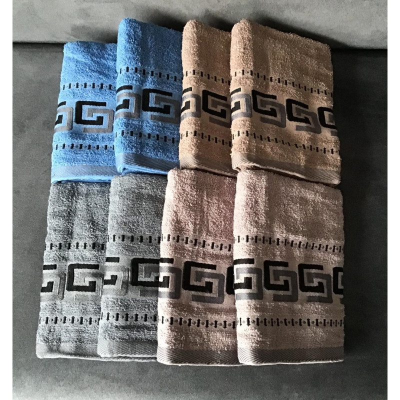 Komplet 8szt Ręczników Frotte Bawełna 100% Haft