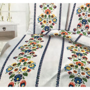 Komplet Pościeli Z Kory 100% Bawełna 160x200cm Folk