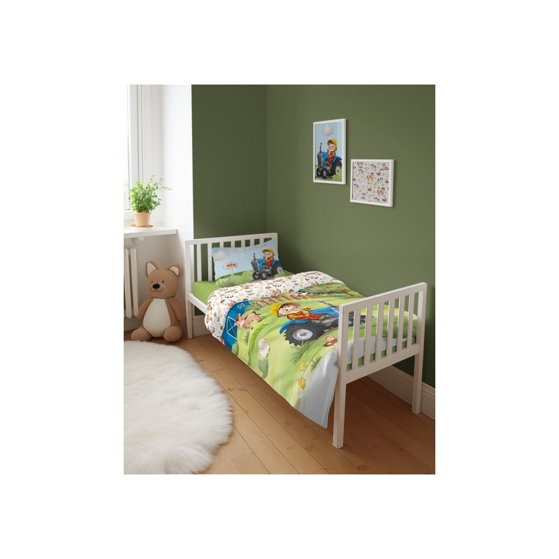 Pościel Dwustronna Bambusowa 100x135cm 2cz Traktorek