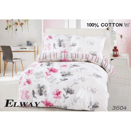 Pościel Dwustronna Bawełniana Elway 140/200 Kwiaty