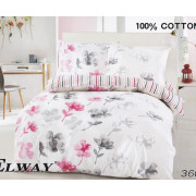 Pościel Dwustronna Bawełniana Elway 140/200 Kwiaty