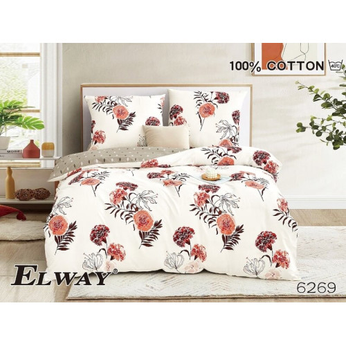 Pościel Dwustronna Bawełniana Elway 220/200 Kwiaty