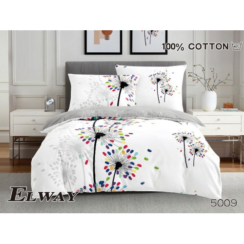 Pościel Bawełniana Dwustronna Elway 160/200 Kolorowe Dmuchawce