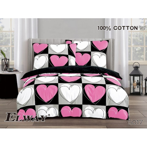 Pościel Bawełniana Dwustronna Elway 160/200 Serca