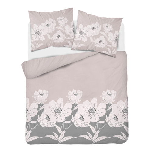 Pościel Flanela 220x200 100% Bawełna Detexpol 4948B Kwiaty