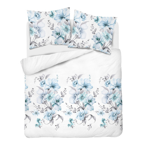 Pościel Flanela 220x200 100% Bawełna Detexpol 4949B Kwiaty