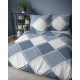 Pościel Flanela 220x200 100% Bawełna Detexpol 4955AB Niebieska Szachow...