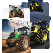 Pościel Fluorescencyjna 100% Bawełna 140x200cm 2cz Zielony Traktor