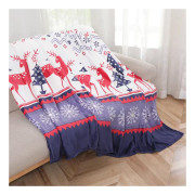 Koc Świąteczny Z Mikrofibry 220x200cm Renifery