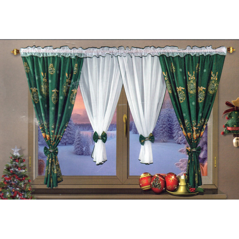 Firana Świąteczna Gotowa 400cmx155cm Boże Narodzenie