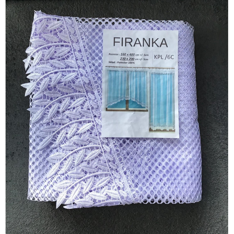 Komplet Firan Balkonowych Łuk 400cm X 160cm I 200cm X 230cm Białe Z Gi...