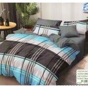 Pościel 3D Satyna Bawełniana 220/200 3cz Krata
