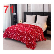 Koc Świąteczny Mikrofibra Cotton World 160x200cm Renifery Czerwony