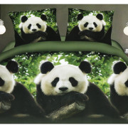 Pościel 3D Satyna Bawełniana 160/200 3cz Panda