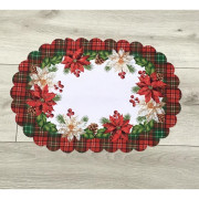 Serwetki Świąteczne Owalne 30x45cm Zestaw 4szt Bożenarodzenie