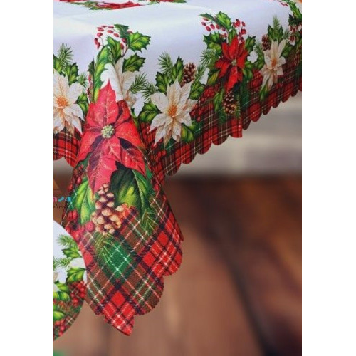 Obrus Drukowany Świąteczny Bożonarodzeniowy Gwiazda Betlejemska