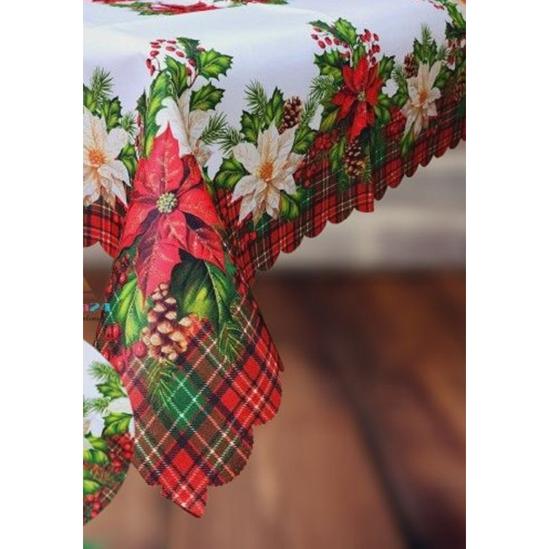 Obrus Drukowany Świąteczny Bożonarodzeniowy Gwiazda Betlejemska