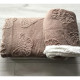 Koc Dwustronny Alpaka Sherpa 200x230cm Ciemny Beż Motyle
