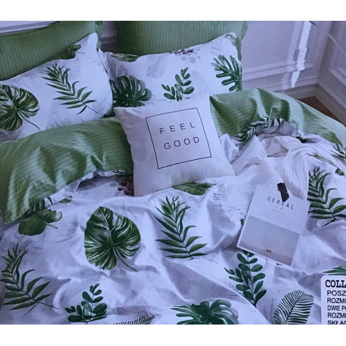 Pościel 220x200 Dwustronna Bawełna Satynowa Collection World Zielone L...