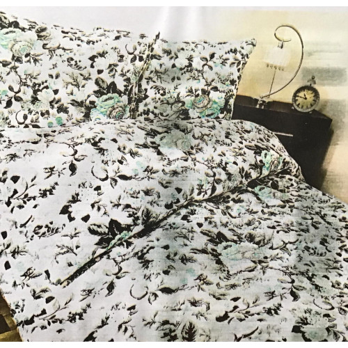 Pościel Flanela 100% Bawełna Gruba Polska 220x200 3cz Kwiaty