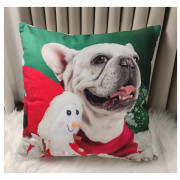 Poszewka Welurowa Świąteczna 40x40cm Kpl 2 szt Pies