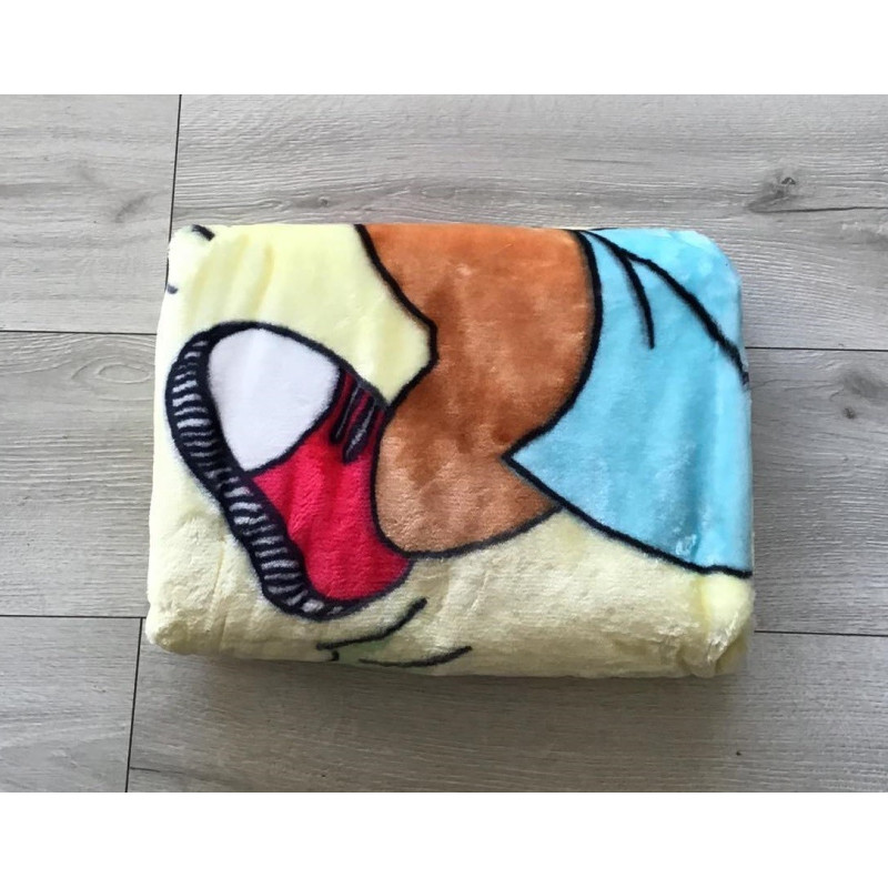 Kocyk Dziecięcy Gruby Akrylowy 100x140 Miś Na Żółtym