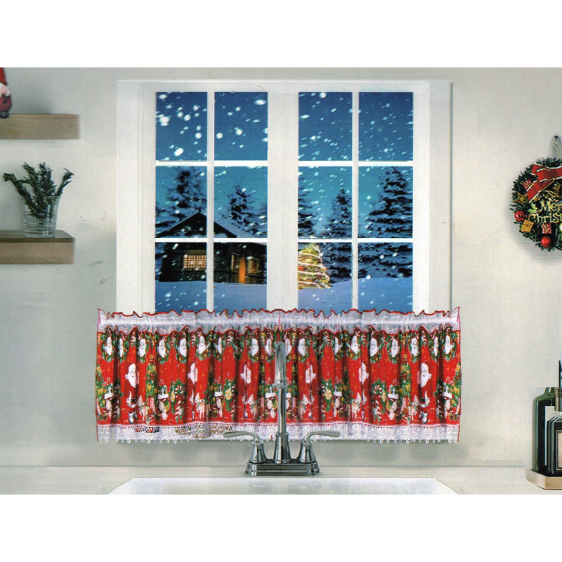 Zazdrostki Świąteczne Do Kuchni 2szt 180x50cm Mikołaje