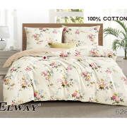 Pościel Dwustronna Bawełniana Elway 220/200 Kwiaty