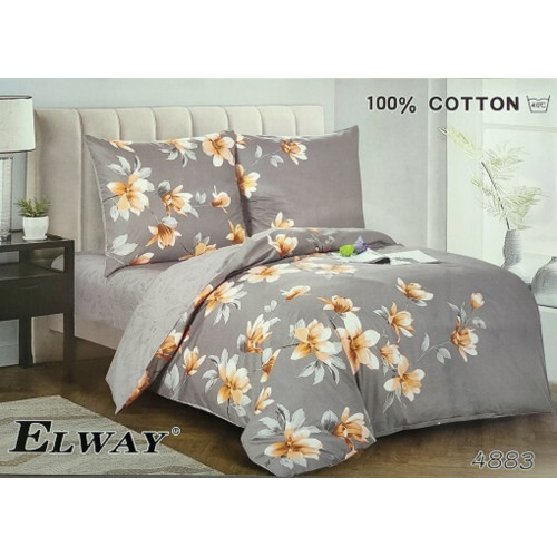 Pościel Dwustronna Bawełniana Elway 140/200 Kwiaty