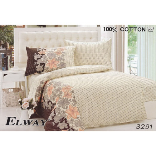 Pościel Dwustronna Bawełniana Elway 140/200 Kwiaty/Kropki