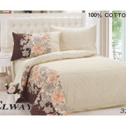 Pościel Dwustronna Bawełniana Elway 140/200 Kwiaty/Kropki