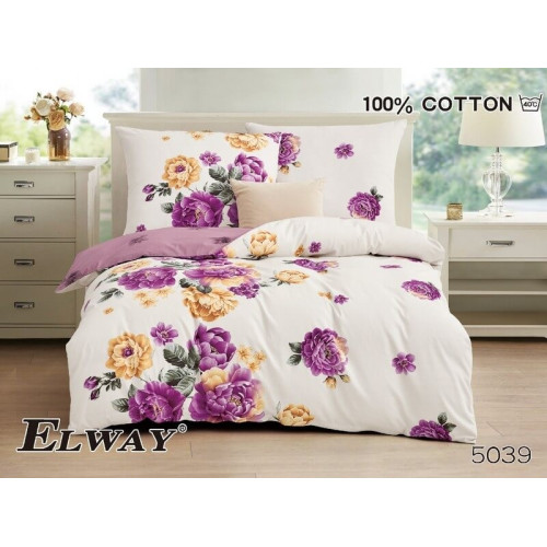 Pościel Dwustronna Bawełniana Elway 140/200 Kwiaty