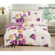 Pościel Dwustronna Bawełniana Elway 140/200 Kwiaty