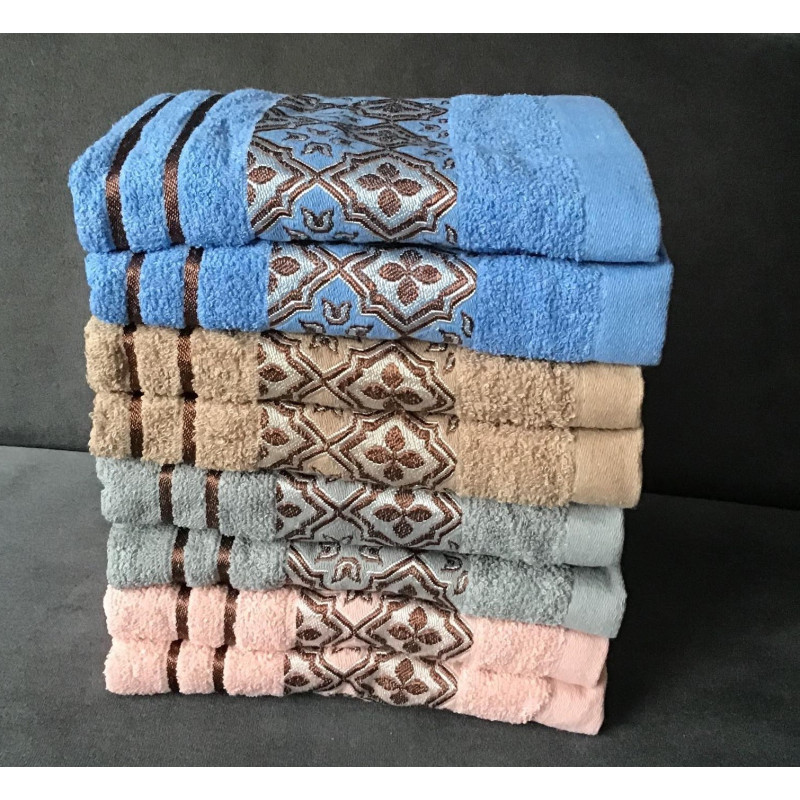 Komplet 8szt Ręczników Frotte Bawełna 100% Haft