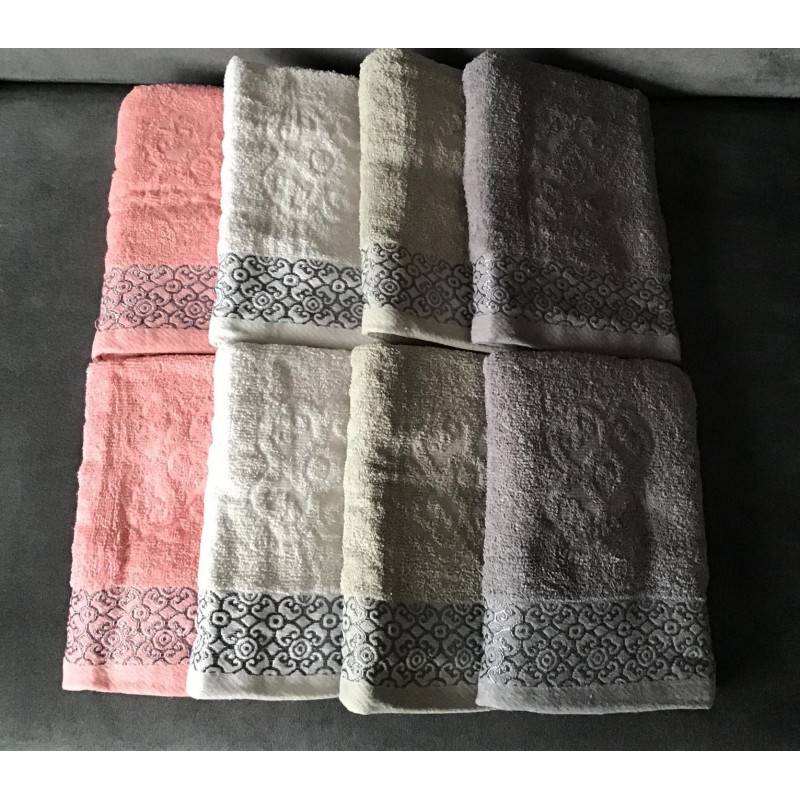 Komplet 8szt Ręczników Frotte Bawełna 100% Haft