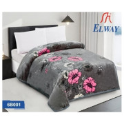 Koc Elway Gruby 160/210cm Kwiaty Różowe