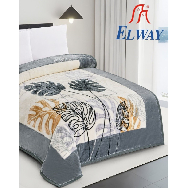 Koc Elway Gruby 160/210cm Liście