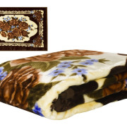 Koc Elway Gruby 160/210cm Kwiaty Bordowe