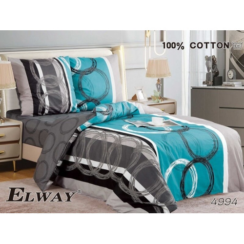 Pościel Dwustronna Bawełniana Elway 140/200 Grafika