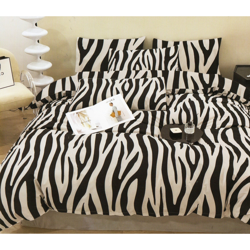 Pościel 220x200 Dwustronna Bawełna Satynowa Collection World Zebra