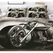 Pościel 3D Satyna Bawełniana 160/200 3cz Motor