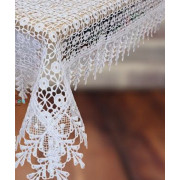 Obrus Z Gipiury Biały Cały Koronkowy