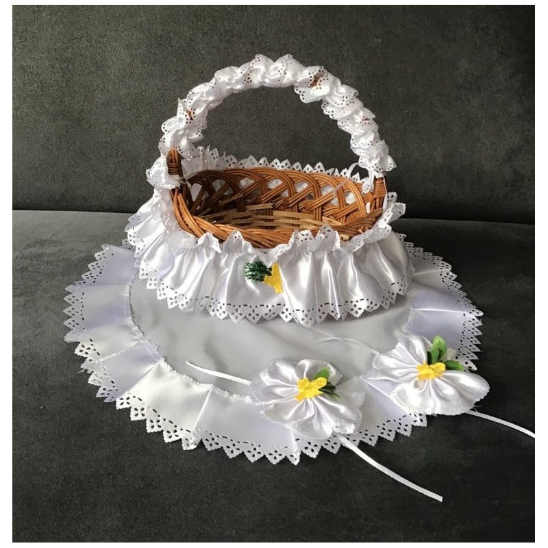 Atłasowy Zestaw Ozdób Na Koszyczek Wielkanocny