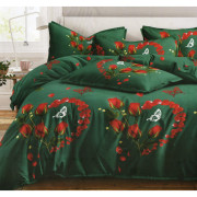 Pościel 3D Satyna Bawełniana 160/200 4cz Róże