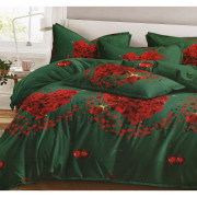 Pościel 3D Satyna Bawełniana 160/200 4cz Serca