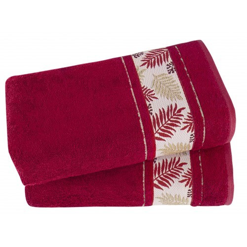 Ręczniki Tureckie Bambusowe 60% Komplet 2 szt Czerwony