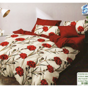 Pościel 3D Satyna Bawełniana 160/200 3cz Goździki