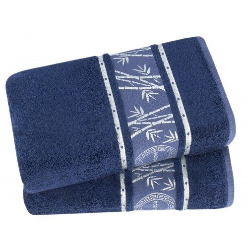 Ręczniki Tureckie Bambusowe 60% Komplet 2 Szt Granat