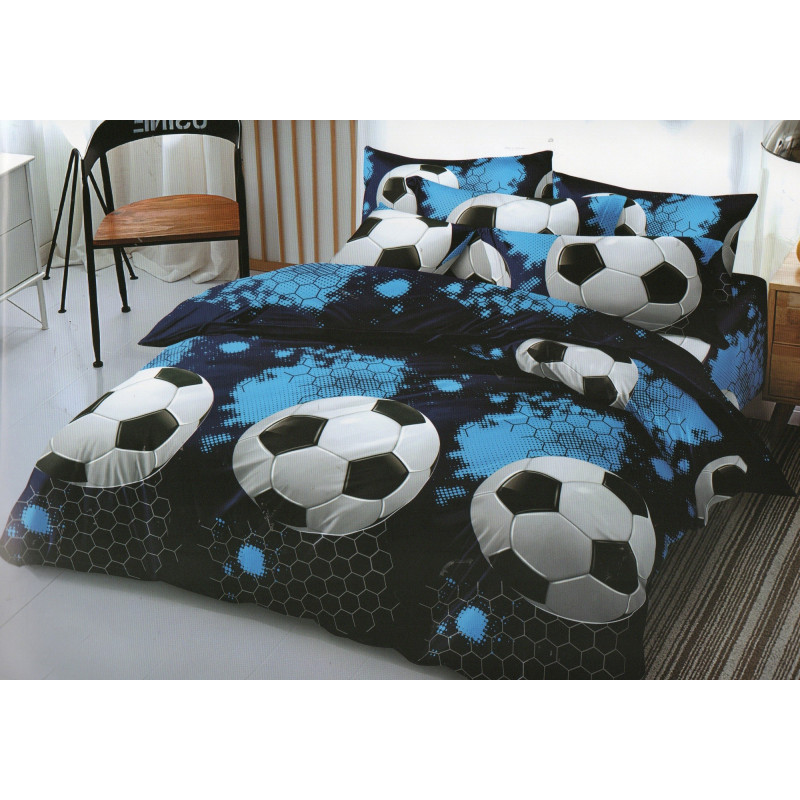Pościel 3D Satyna Bawełniana 160/200 4cz Piłki